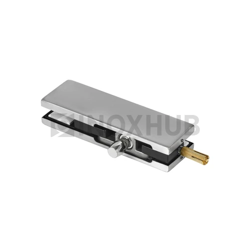 Фитинг на фрамугу (130S SSS) с осью и анкером, стекло 10-12 мм, нерж. сталь матовая