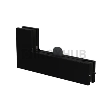 Фитинг угловой (140B BLC) на фрамугу с ответной частью под замок, со стопором, Черный мат