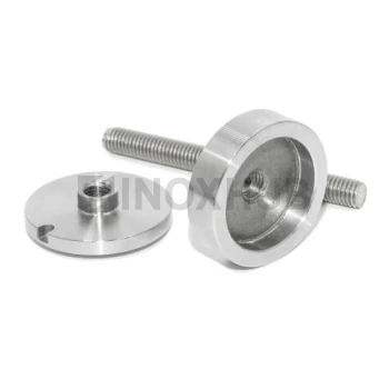 Точечный стеклодержатель стандартный, стекло 6.0-30.0 мм, М10, AISI 304, GRIT 320