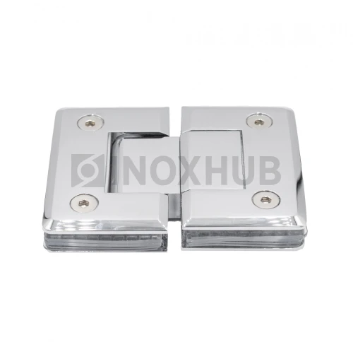 Петля (303 PBrass) стекло-стекло 180° (с фаской), латунь, полированный хром