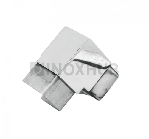 Отвод для поручня с пазом, 40.0×40.0 мм, AISI 304, GRIT 600