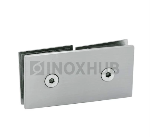 Коннектор (724 SC) стекло-стекло 180°, матовый хром