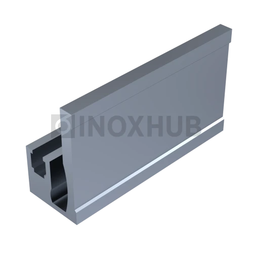 Профиль-упор на стену (716 al), L=2200, полированный алюминий