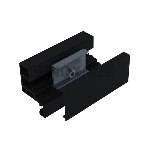 Комплект (804 BLC) дверной коробки в цельностеклянный проем, 2300×2300×1100 мм, RAL 9005 Черный мат