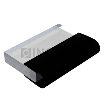 Профиль (212-8 BLC), L=3000, стекло 8.0 мм, ПВХ Черный мат