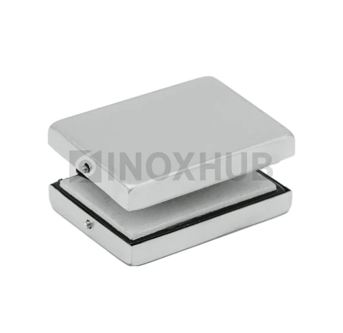 Коннектор (191P SSS) стена-стекло с монтажной пластиной, стекло 10-12 мм, нерж. сталь матовая