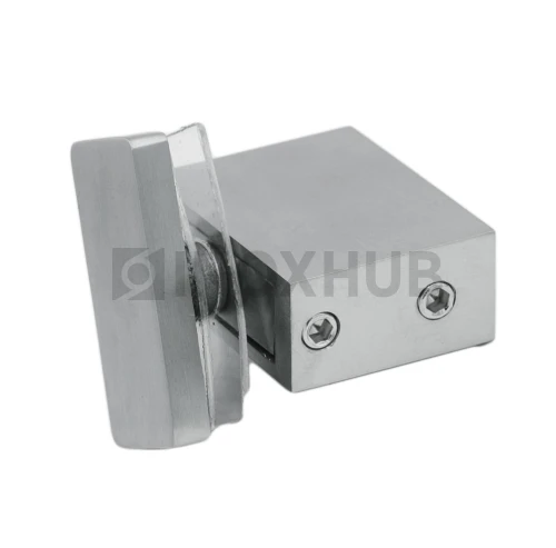 Держатель стекла (342 SSS) через отверстие, штанга 30×10 мм, нерж. сталь матовая