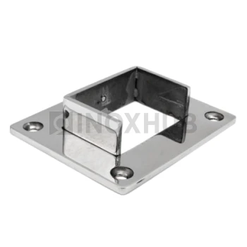 Фланец для поручня с пазом, 60.0×40.0 мм, AISI 304, GRIT 600