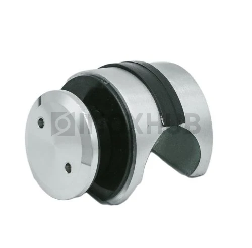 Крепление (831а SSS) трека Ø25 мм к cтеклу без зенковки, нерж. сталь матовая