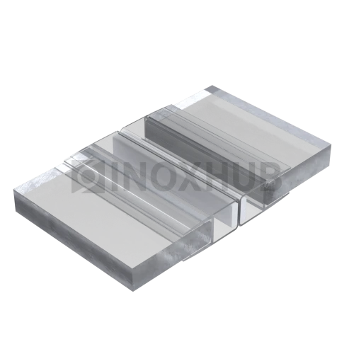 Профиль (209А-8 CL) магнит белый 180º, L=2200 (1компл/2 шт), стекло 8.0 мм, ПВХ прозрачный БЕЛЫЙ