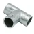 Соединитель-тройник (902 SSS), штанга Ø19 мм,  нерж. сталь матовая
