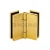 Петля (515 Gold) стекло-стекло, без реза уплотнителя, с декоративными крышками, под Золото