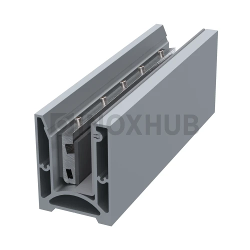 Профиль 80 БАЗА комплект, 60.0×80.0×6000 мм, Анодированный алюминий