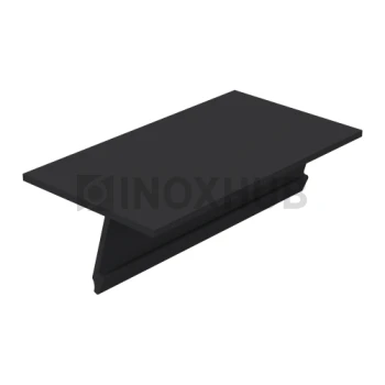Крышка 28.5 на профиль 80/102/106 для стекла 10-12 мм, L=3000, RAL 9005 Черный Мат