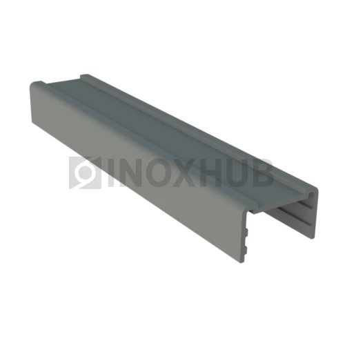 Уплотнитель для П-поручень, под стекло 16 мм, L=6000, серый