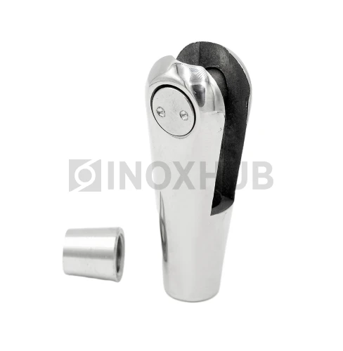 Наконечник для крепления тяги левый, М16 шаг Р=2, AISI 316, GRIT 320