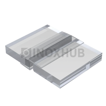 Профиль (204-8 CL), L=3000, стекло 8.0 мм, ПВХ прозрачный БЕЛЫЙ