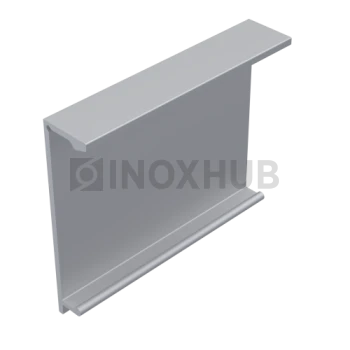 Комплект крышек (44К-3000 AL) профиль 44, L=3000мм (2 шт), Анодированный алюминий