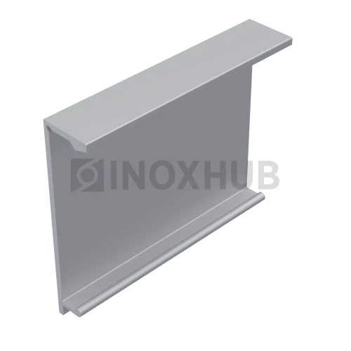 Комплект крышек (44К-3000 AL) профиль 44, L=3000мм (2 шт), Анодированный алюминий