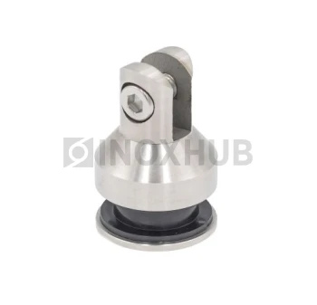 Точечное крепление (545а SSS) стекло-штанга без зенковки, AISI 304, нерж. сталь матовая