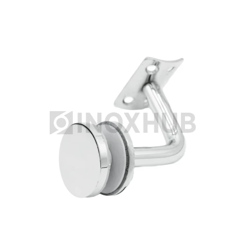 Крепление поручня на стекло литое с ложементом (Ø50.8), 75.0×60.0 мм, AISI 304, GRIT 600