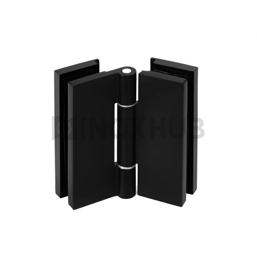 Петля (515 BLC) стекло-стекло, без реза уплотнителя, c декоративными крышками, Черный мат