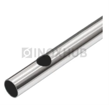Труба с перфорацией Ø16.3 шагом 110 круглая, AISI 304, A554, 25×1.5×6000, GRIT 600