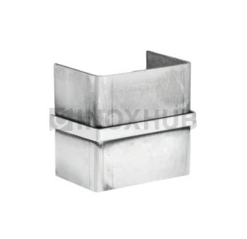 Соединительная муфта для поручня с пазом, 60.0×40.0 мм, AISI 304, GRIT 600