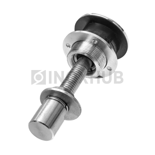 Шарнирный рутель без зенковки, М14 шаг Р=2 d=50.0, стекло 16.0-24.0 мм, AISI 304, GRIT 320